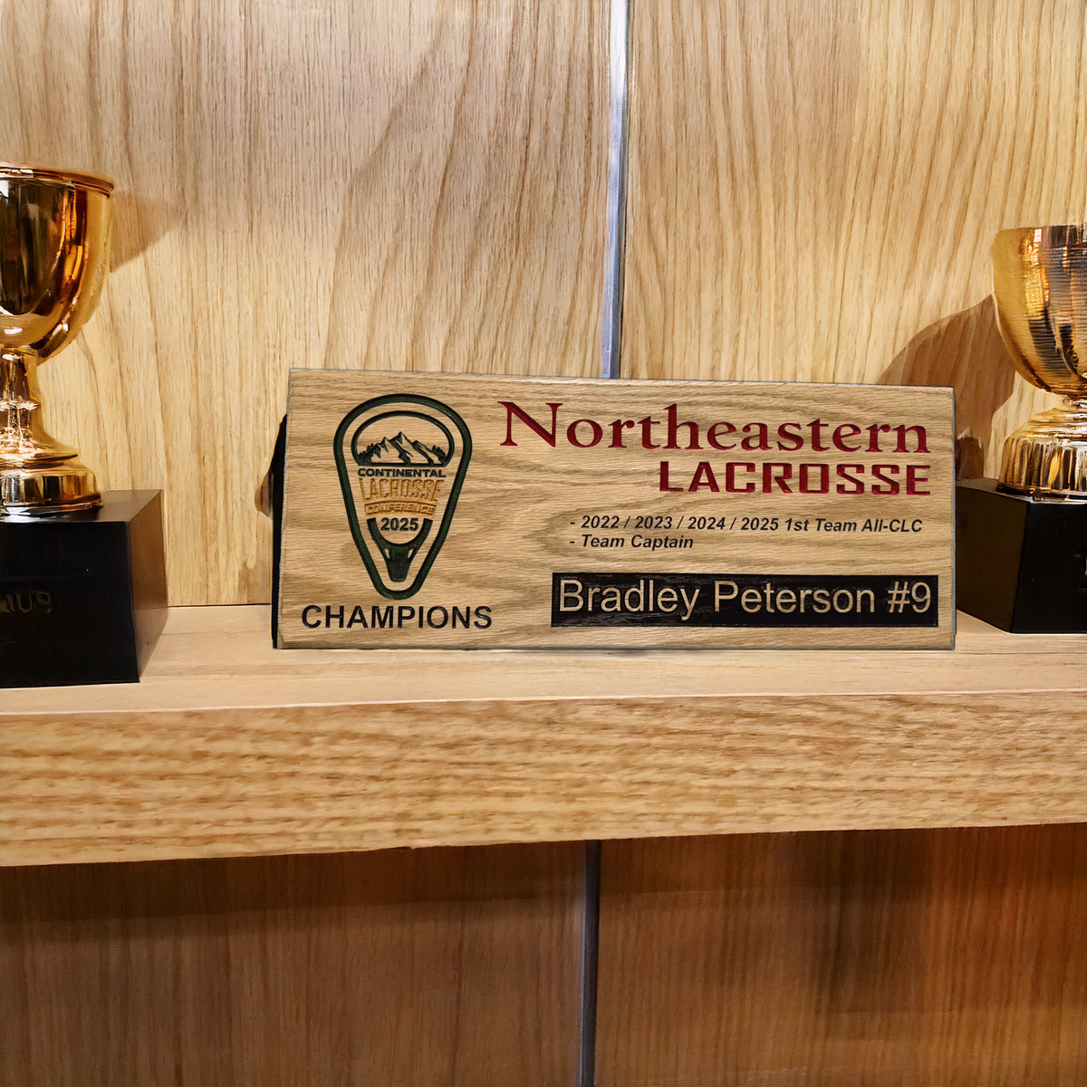 Northeastern Men's Lacrosse CLC Championship Plaque