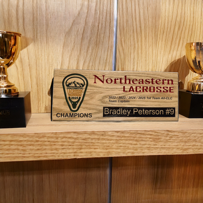 Northeastern Men's Lacrosse CLC Championship Plaque