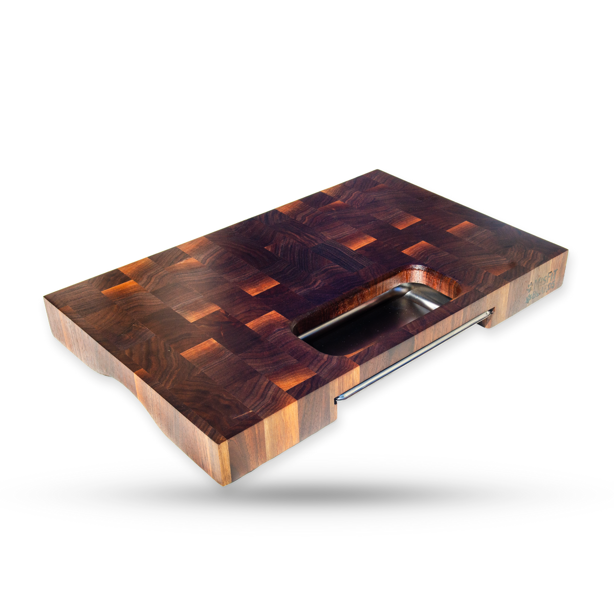Greta, a walnut end grain cutting board, additional product view