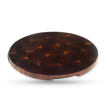 Luca, one of the twin walnut end-grain pizza boards, product view
