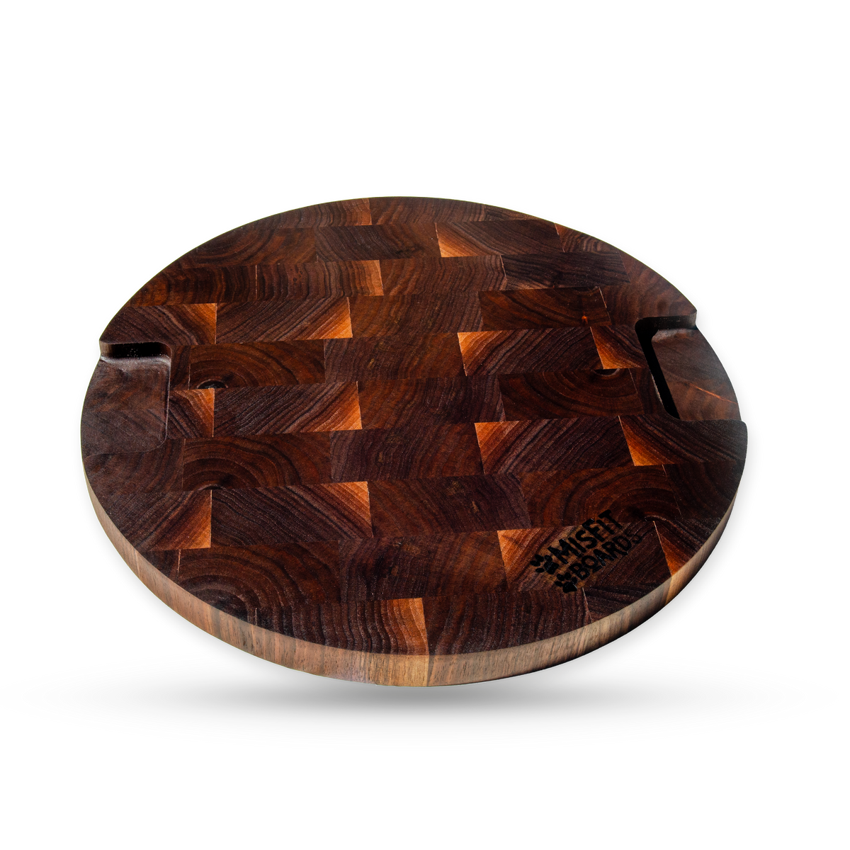 Luca, one of the twin walnut end-grain pizza boards, product view