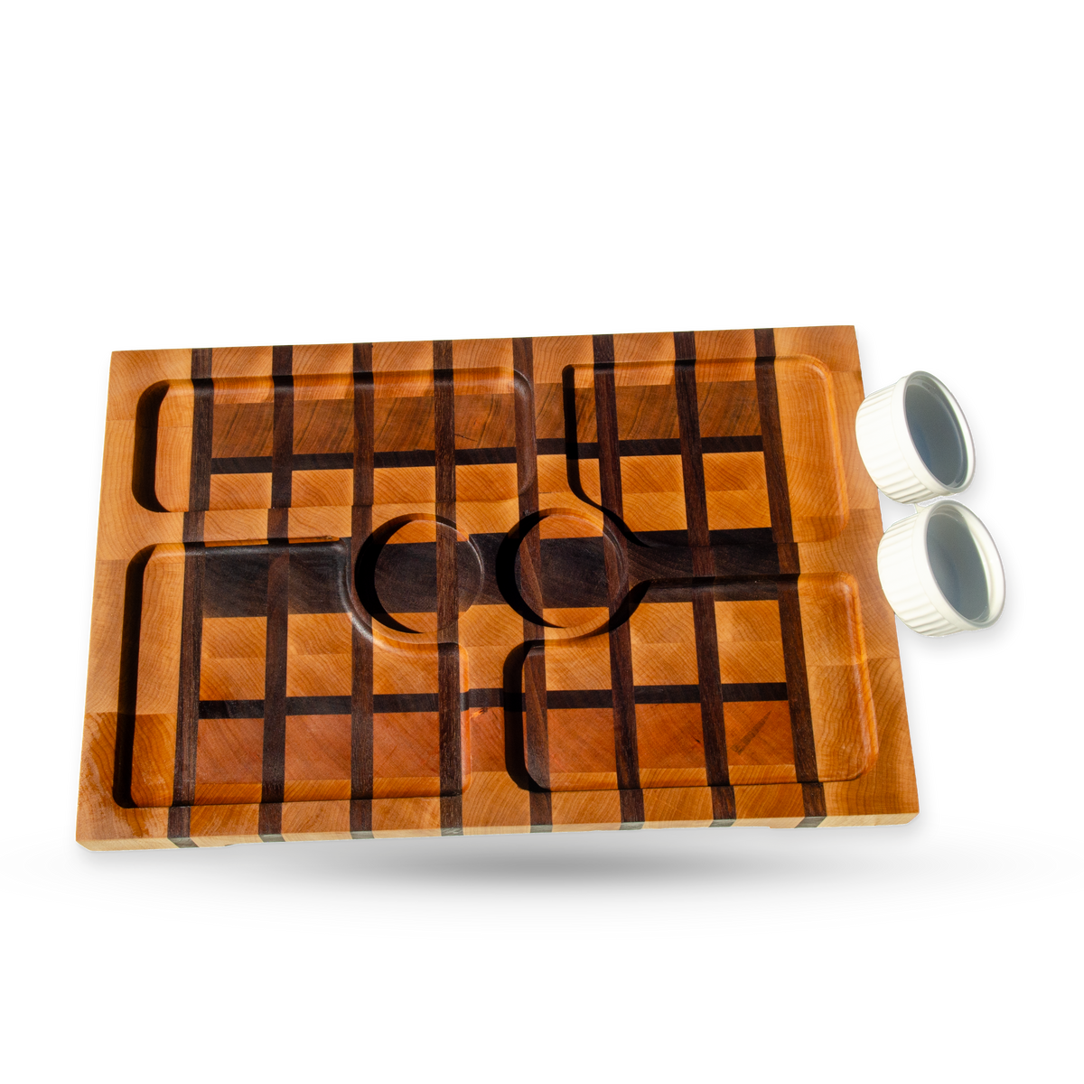 Poppy, a maple and walnut end grain serving board, additional product view
