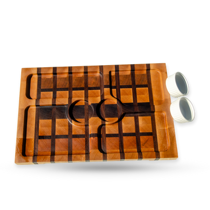 Poppy, a maple and walnut end grain serving board, additional product view