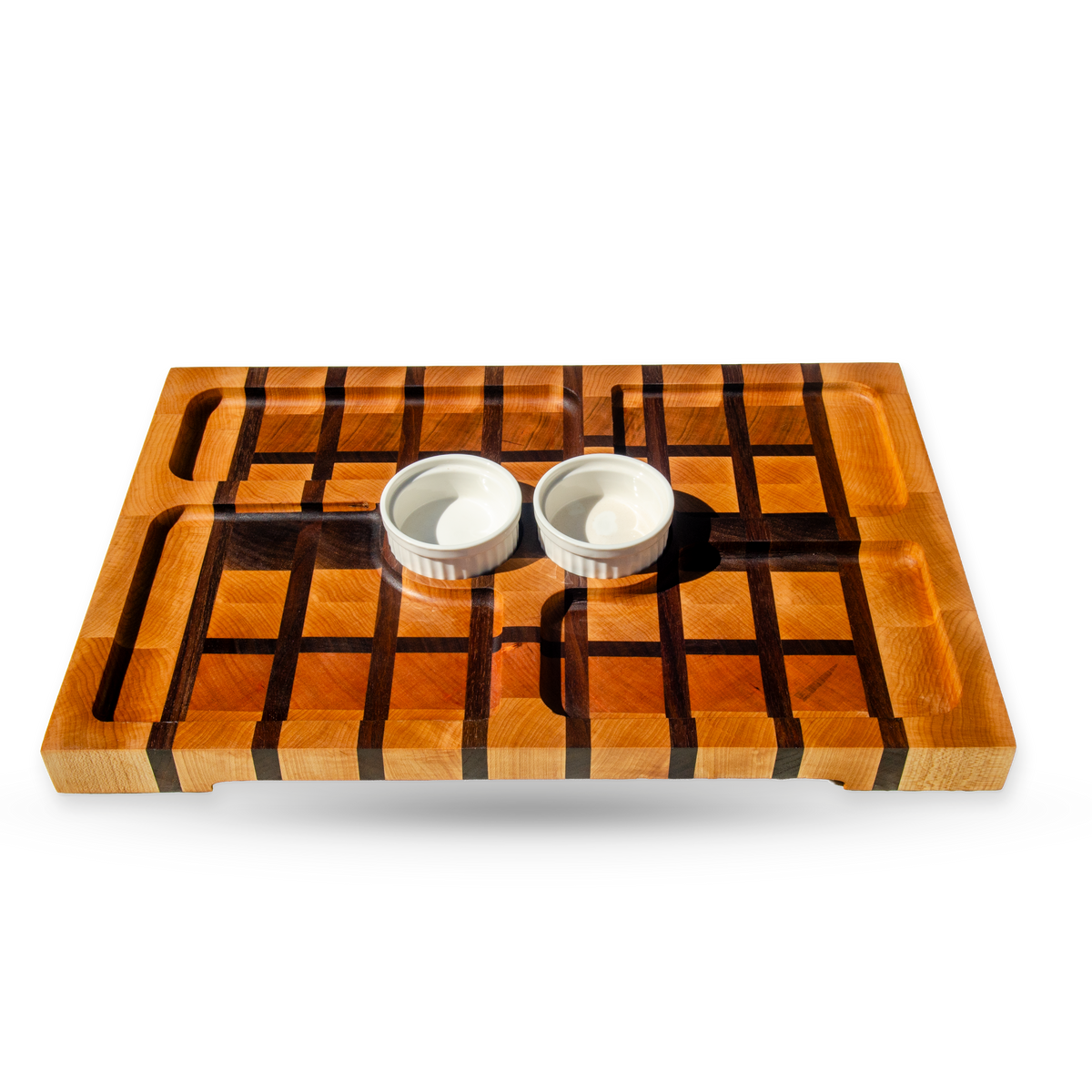 Poppy, a maple and walnut end grain serving board, additional product view