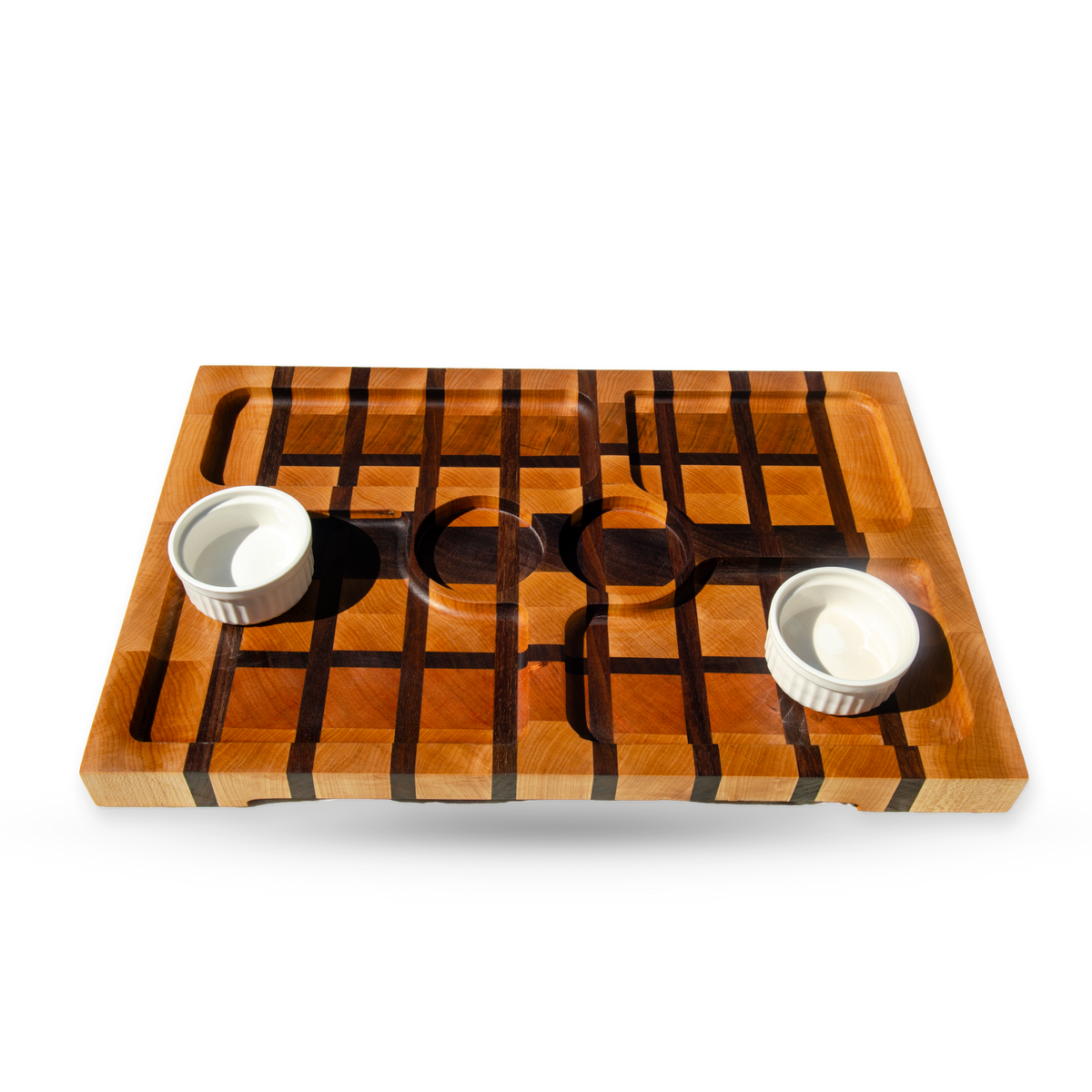 Poppy, a maple and walnut end grain serving board, additional product view