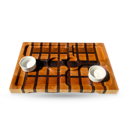 Poppy, a maple and walnut end grain serving board, additional product view
