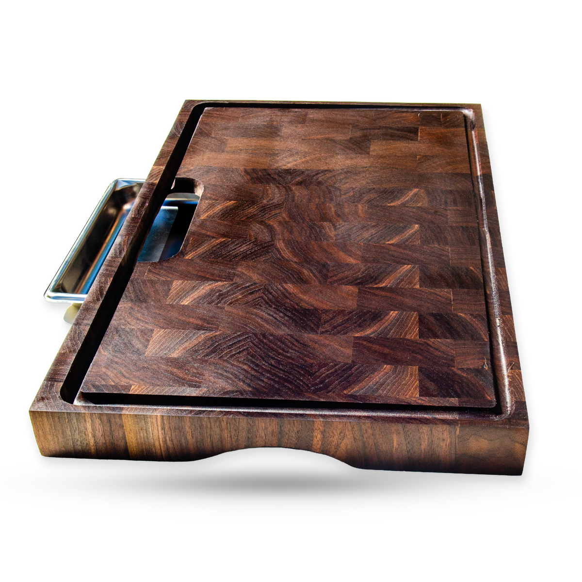 Winston, a walnut end grain cutting board, additional product view