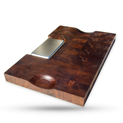 Winston, a walnut end grain cutting board, additional product view