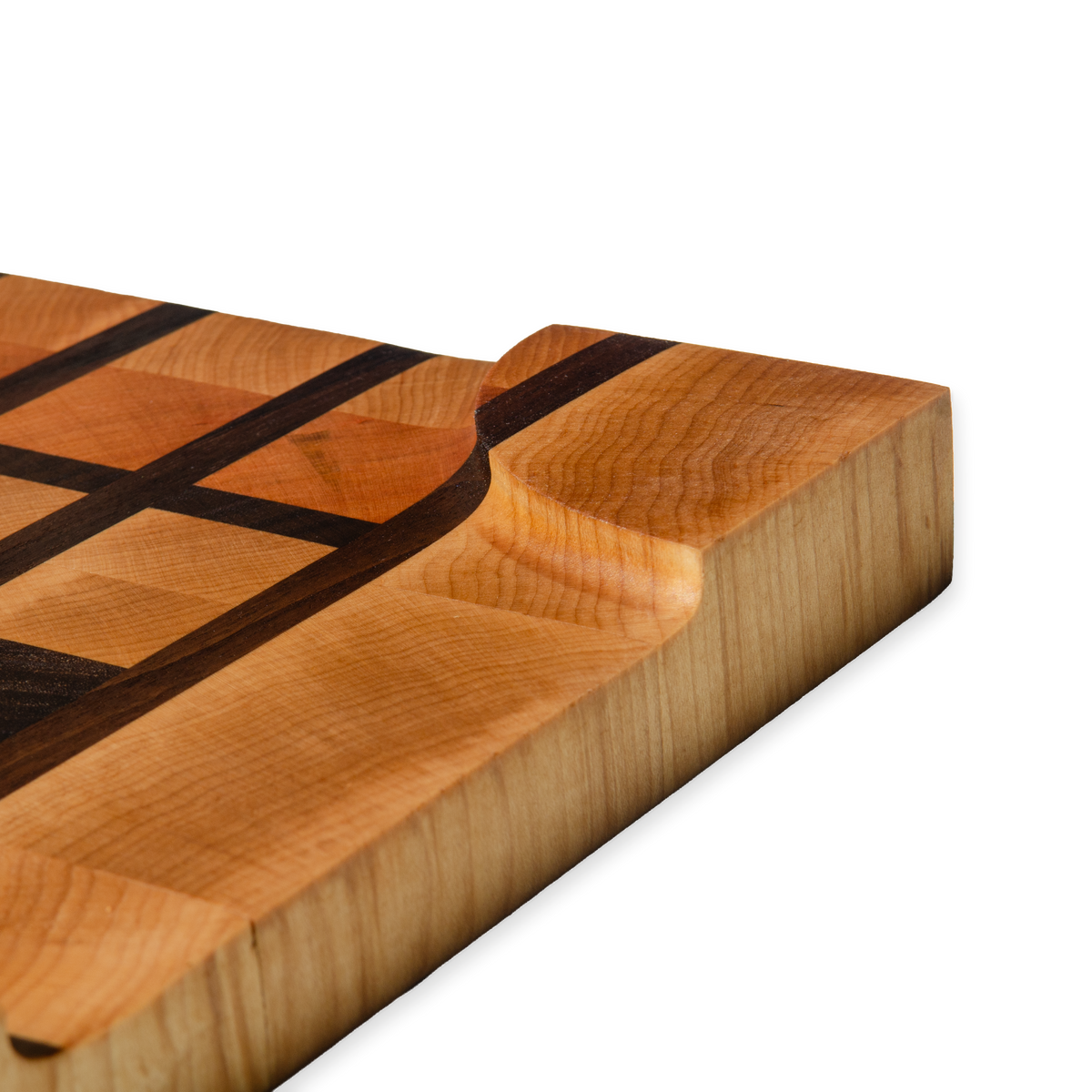 Poppy, a maple and walnut end grain serving board, additional product view