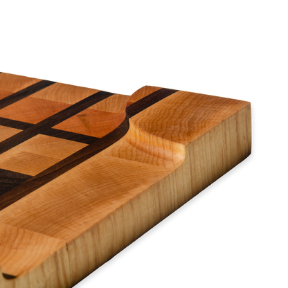 Poppy, a maple and walnut end grain serving board, additional product view