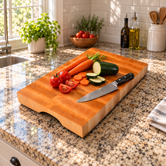 Radar cutting board in its forever kitchen